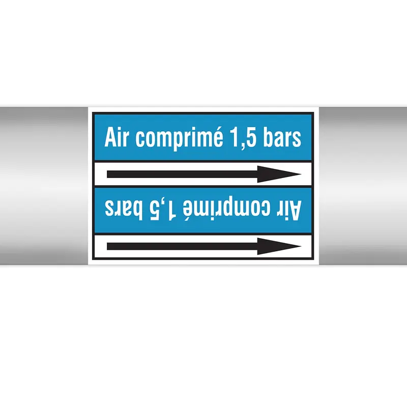 Marqueurs en rouleau continu, sans pictogramme - Air comprimé 1,5 bars (produit francophone)