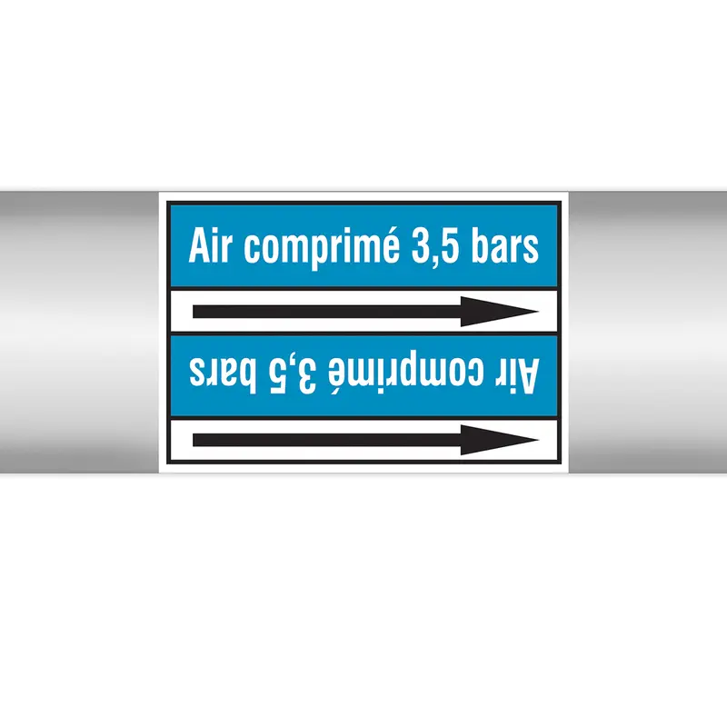 Marqueurs en rouleau continu, sans pictogramme - Air comprimé 3,5 bars (produit francophone)