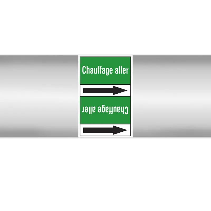 Marqueurs en rouleau continu, sans pictogramme - Chauffage aller (produit francophone)