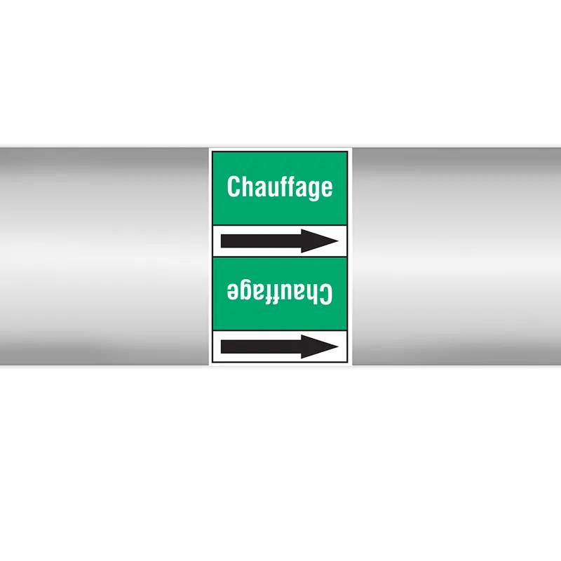 Marqueurs en rouleau continu, sans pictogramme - Chauffage (produit francophone)