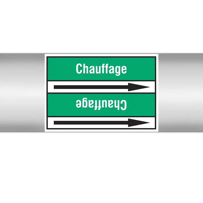Marqueurs en rouleau continu, sans pictogramme - Chauffage (produit francophone)