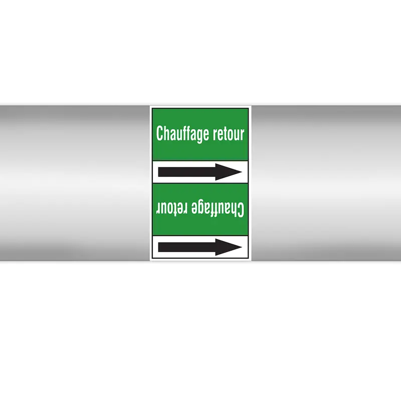 Marqueurs en rouleau continu, sans pictogramme - Chauffage retour (produit francophone)