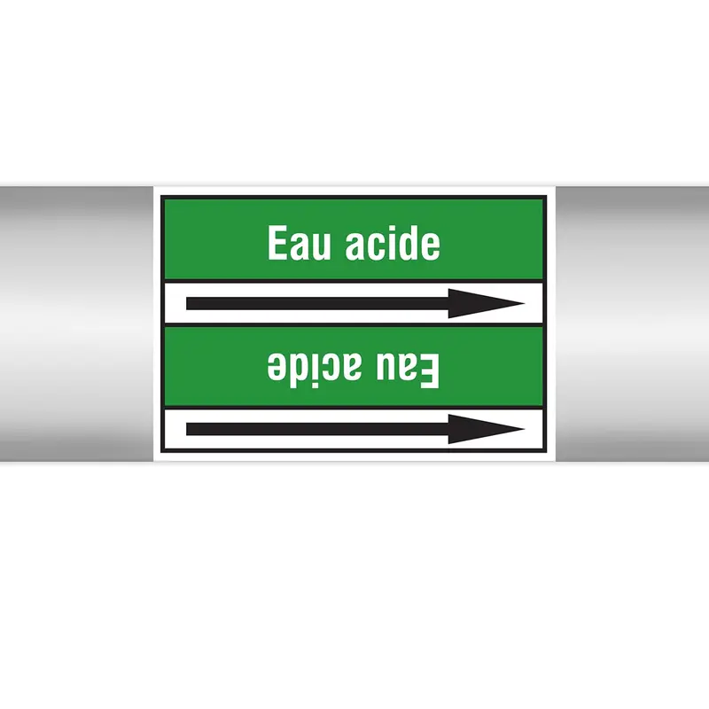 Marqueurs en rouleau continu, sans pictogramme - Eau acide (produit francophone)