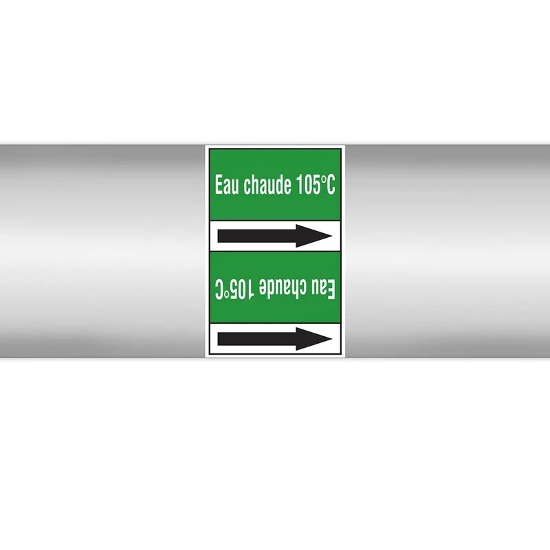 Marqueurs en rouleau continu, sans pictogramme - Eau chaude 105°C (produit francophone)