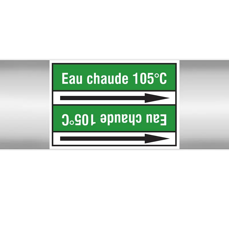 Marqueurs en rouleau continu, sans pictogramme - Eau chaude 105°C (produit francophone)