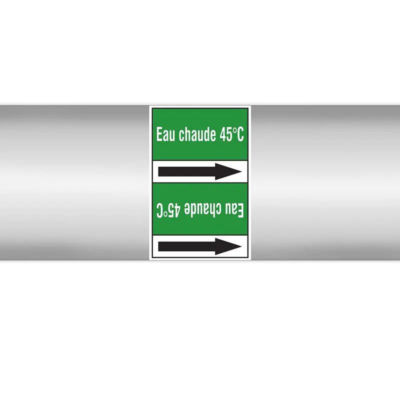 Marqueurs en rouleau continu, sans pictogramme - Eau chaude 45°C (produit francophone)