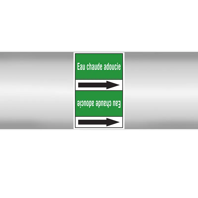 Marqueurs en rouleau continu, sans pictogramme - Eau chaude adoucie (produit francophone)