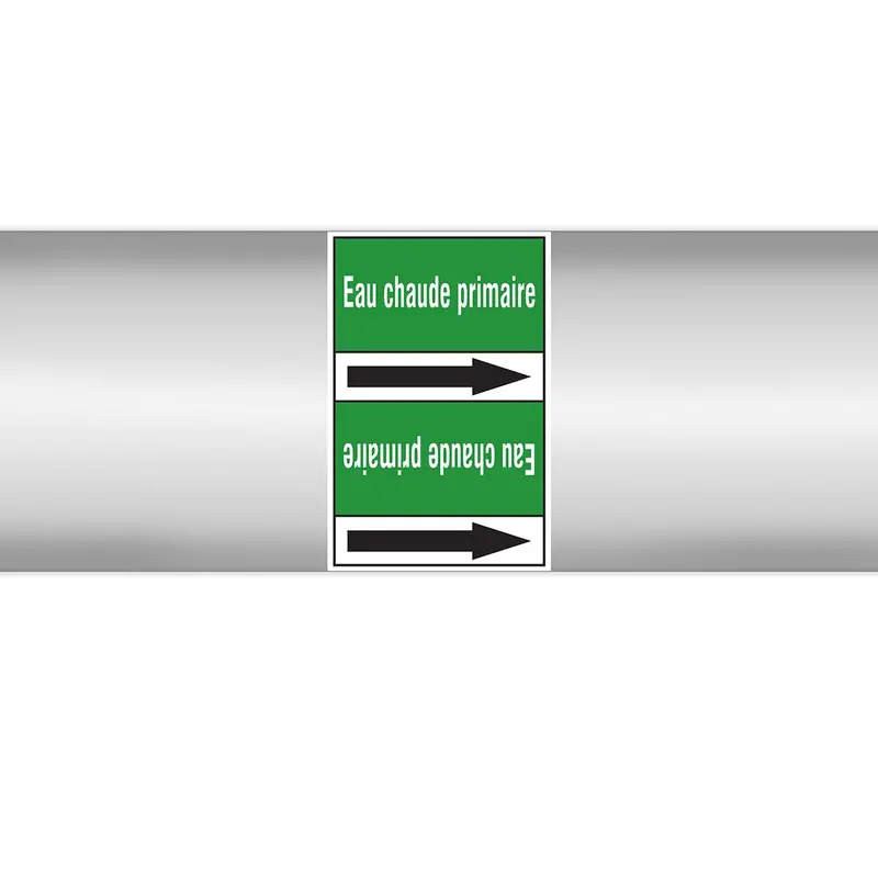 Marqueurs en rouleau continu, sans pictogramme - Eau chaude primaire (produit francophone)