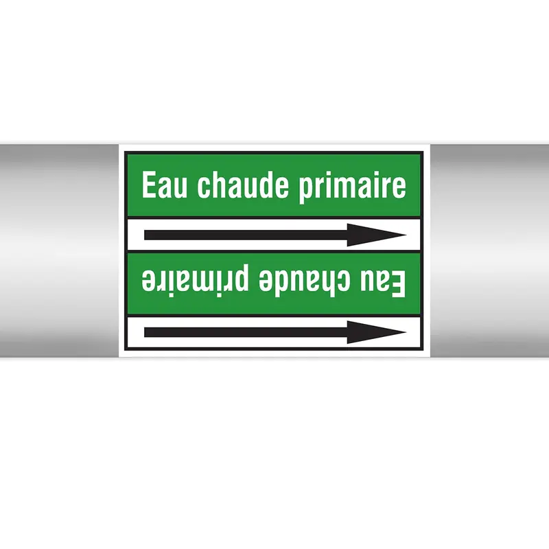 Marqueurs en rouleau continu, sans pictogramme - Eau chaude primaire (produit francophone)