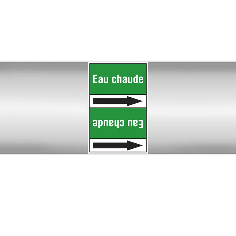 Marqueurs en rouleau continu, sans pictogramme - Eau chaude (produit francophone)