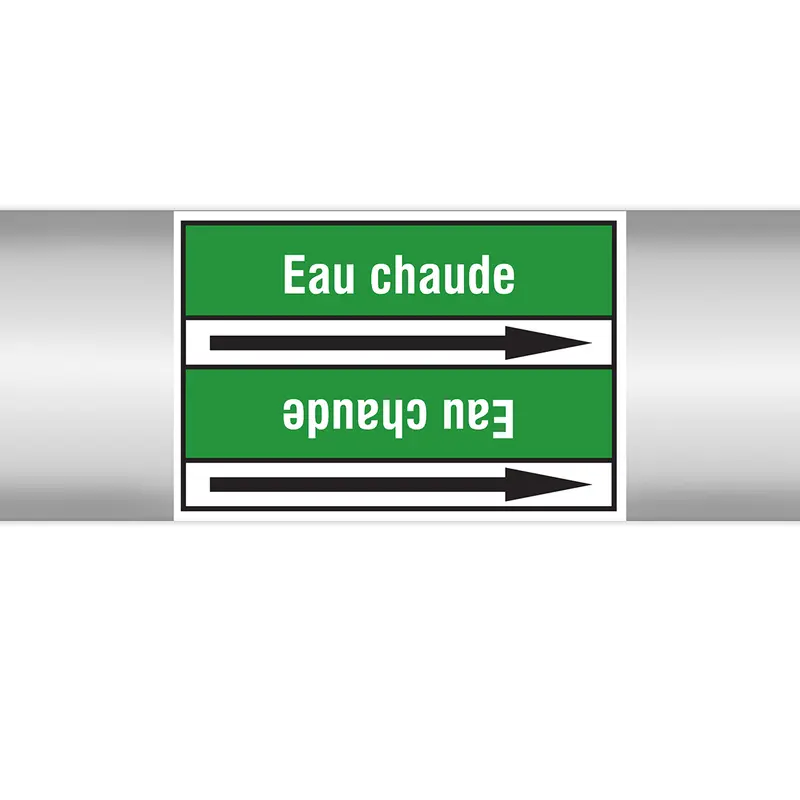 Marqueurs en rouleau continu, sans pictogramme - Eau chaude (produit francophone)