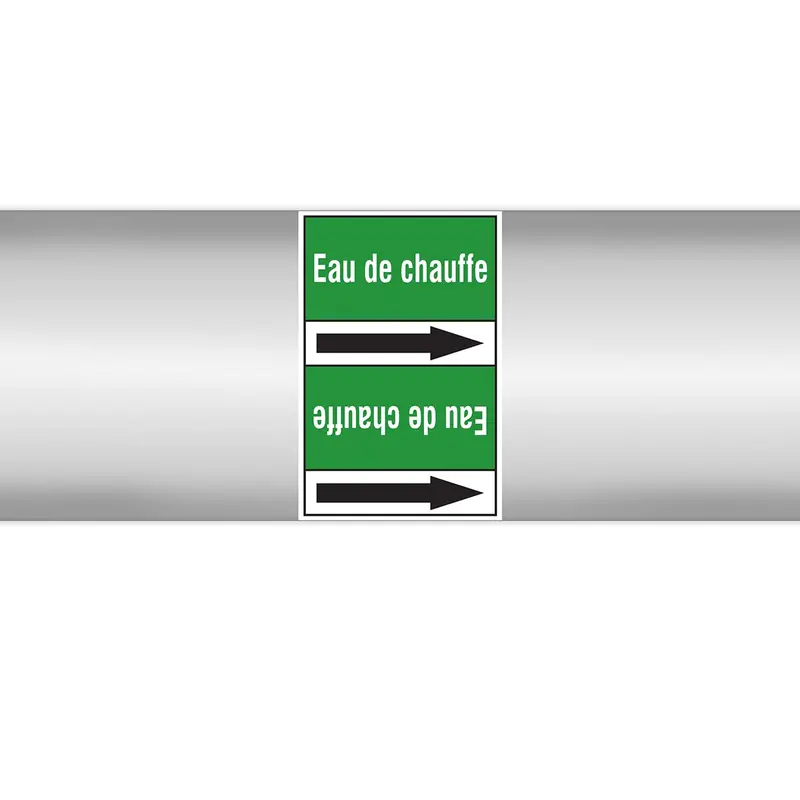 Marqueurs en rouleau continu, sans pictogramme - Eau de chauffe (produit francophone)