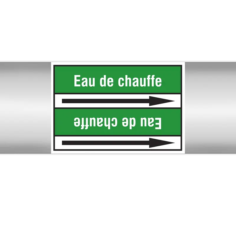 Marqueurs en rouleau continu, sans pictogramme - Eau de chauffe (produit francophone)