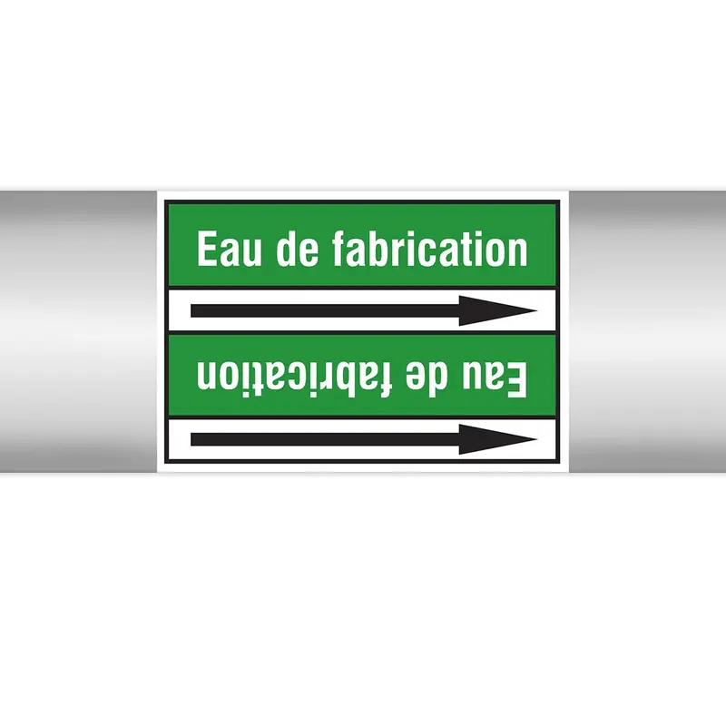 Marqueurs en rouleau continu, sans pictogramme - Eau de fabrication (produit francophone)