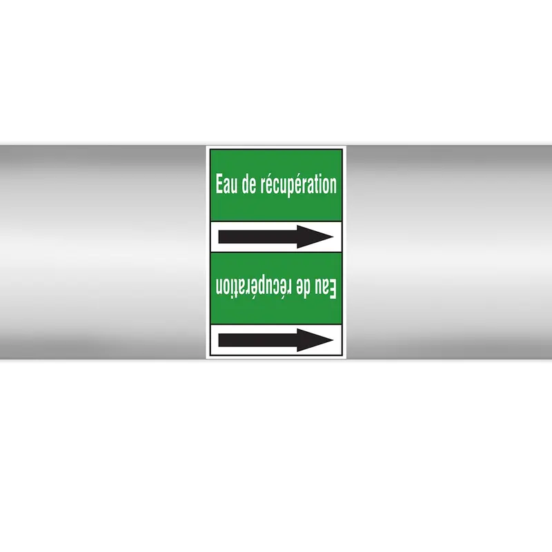 Marqueurs en rouleau continu, sans pictogramme - Eau de récupération (produit francophone)