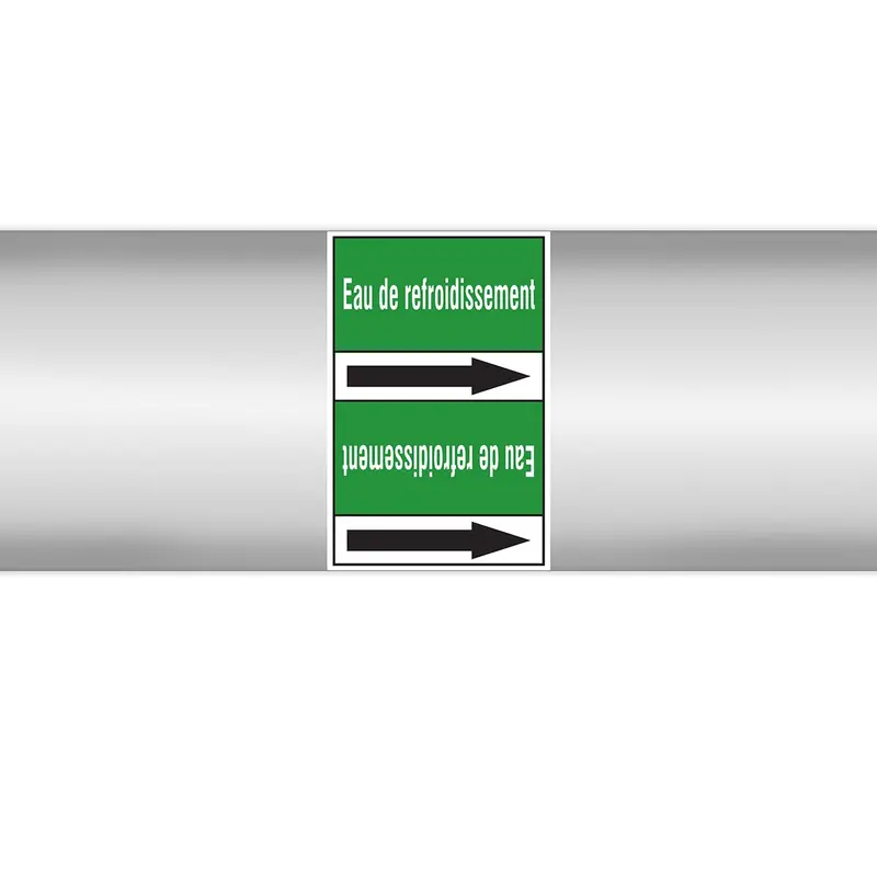 Marqueurs en rouleau continu, sans pictogramme - Eau de refroidissement (produit francophone)