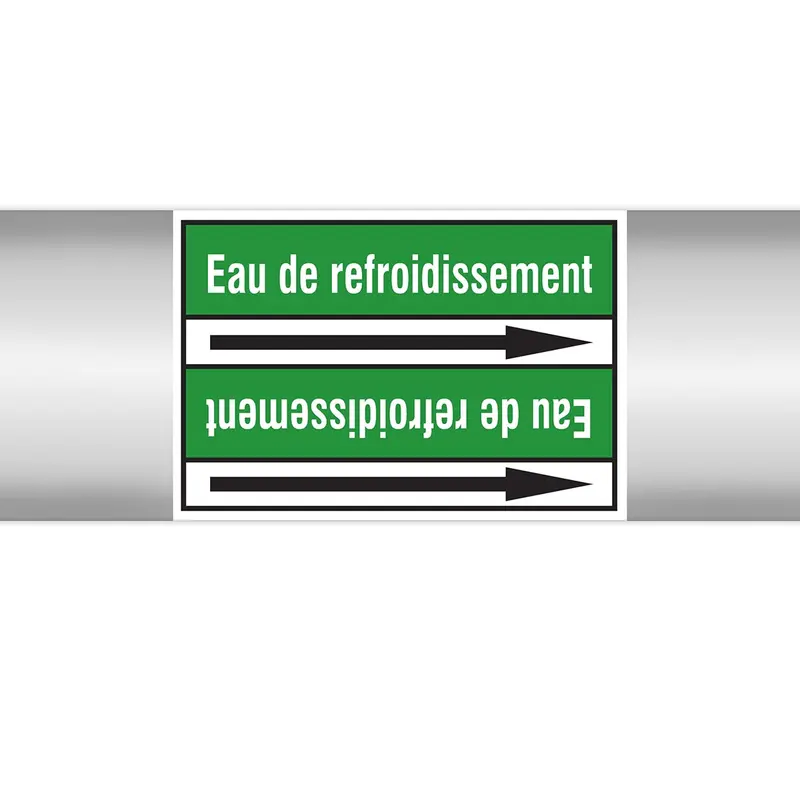 Marqueurs en rouleau continu, sans pictogramme - Eau de refroidissement (produit francophone)