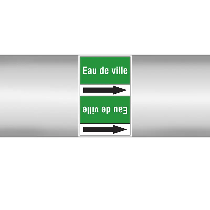 Marqueurs en rouleau continu, sans pictogramme - Eau de ville (produit francophone)