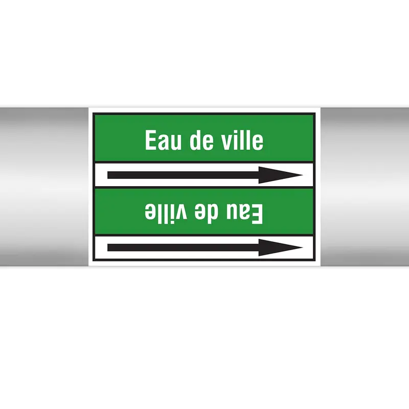 Marqueurs en rouleau continu, sans pictogramme - Eau de ville (produit francophone)