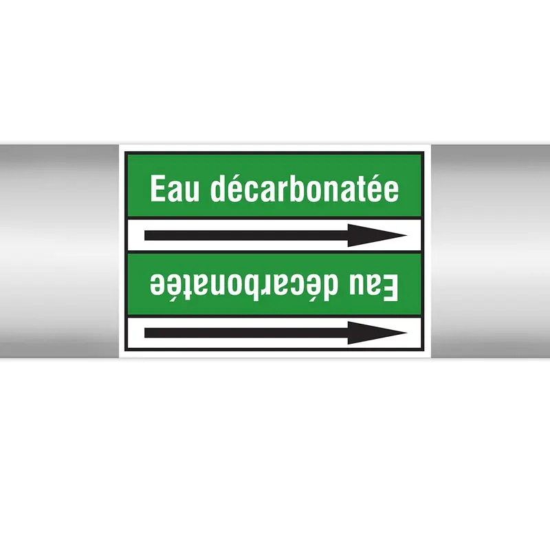 Marqueurs en rouleau continu, sans pictogramme - Eau décarbonatée (produit francophone)