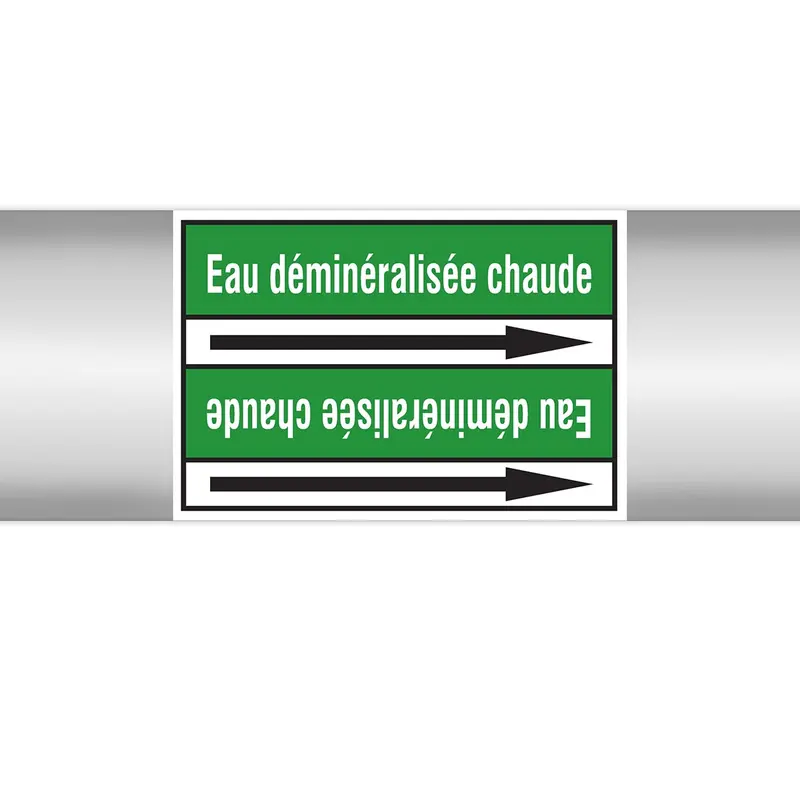 Marqueurs en rouleau continu, sans pictogramme - Eau déminéralisée chaude (produit francophone)