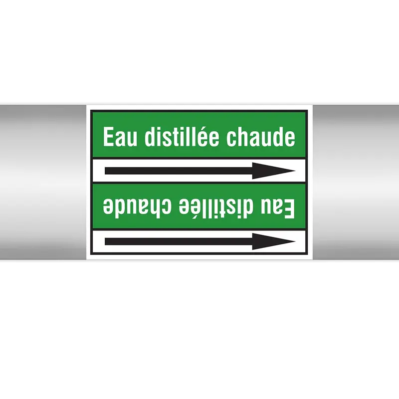Marqueurs en rouleau continu, sans pictogramme - Eau distillée chaude (produit francophone)