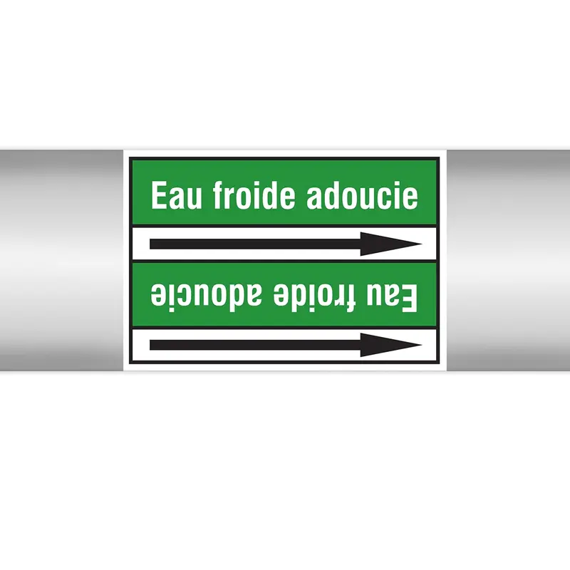 Marqueurs en rouleau continu, sans pictogramme - Eau froide adoucie (produit francophone)