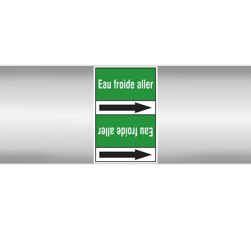 Marqueurs en rouleau continu, sans pictogramme - Eau froide aller (produit francophone)