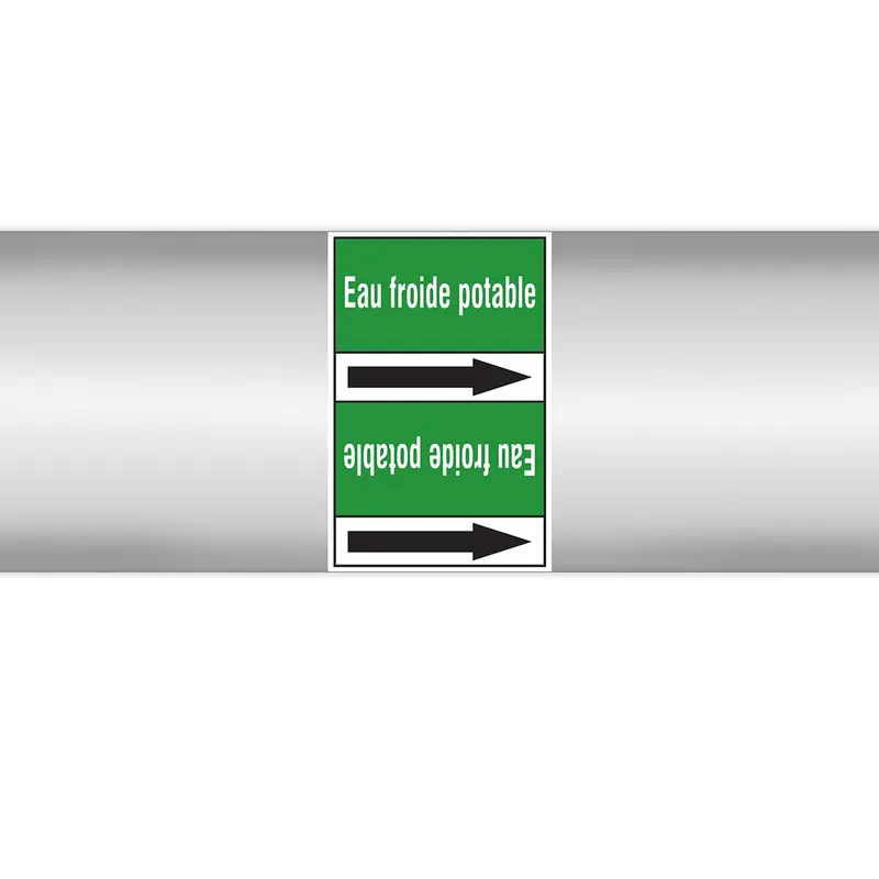 Marqueurs en rouleau continu, sans pictogramme - Eau froide potable (produit francophone)