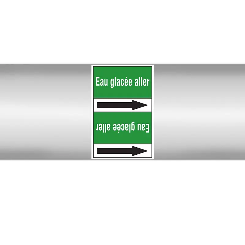 Marqueurs en rouleau continu, sans pictogramme - Eau glacée aller (produit francophone)