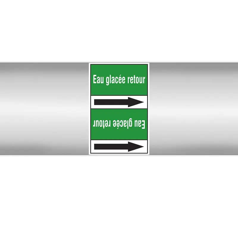 Marqueurs en rouleau continu, sans pictogramme - Eau glacée retour (produit francophone)