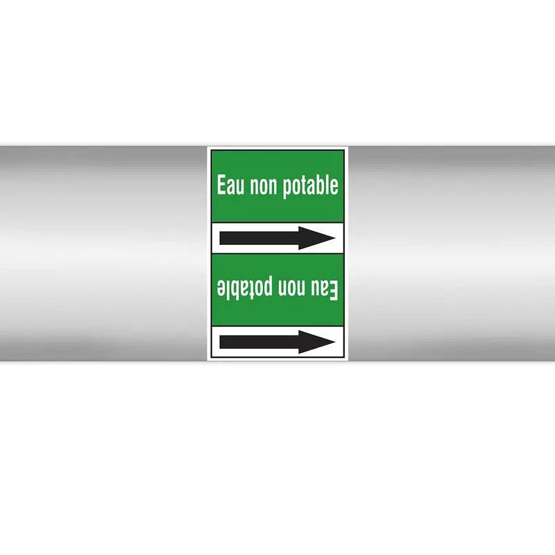 Marqueurs en rouleau continu, sans pictogramme - Eau non potable (produit francophone)