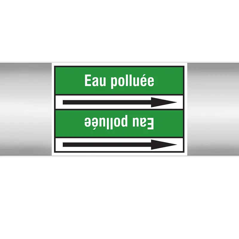 Marqueurs en rouleau continu, sans pictogramme - Eau polluée (produit francophone)