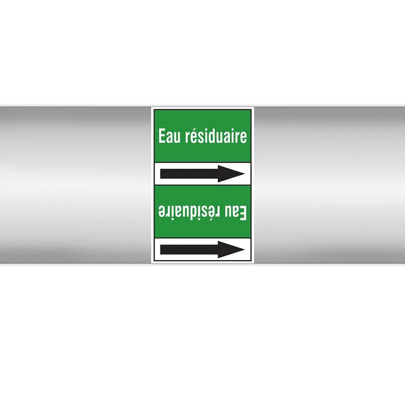 Marqueurs en rouleau continu, sans pictogramme - Eau résiduaire (produit francophone)