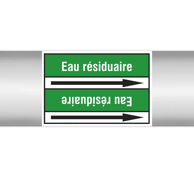 Marqueurs en rouleau continu, sans pictogramme - Eau résiduaire (produit francophone)