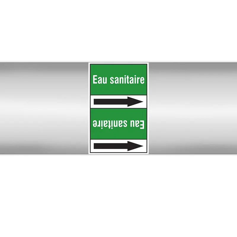 Marqueurs en rouleau continu, sans pictogramme - Eau sanitaire (produit francophone)