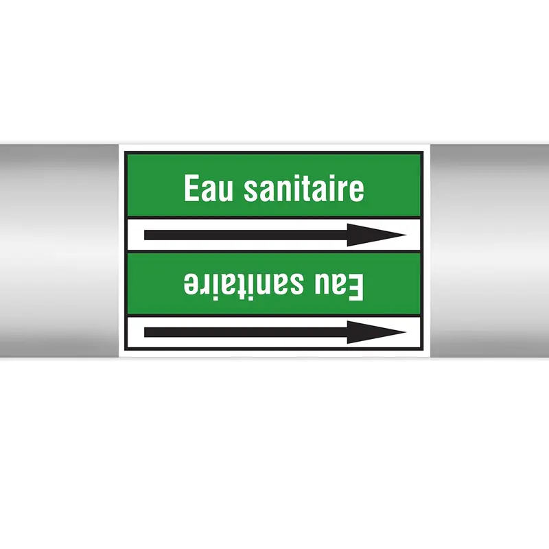 Marqueurs en rouleau continu, sans pictogramme - Eau sanitaire (produit francophone)