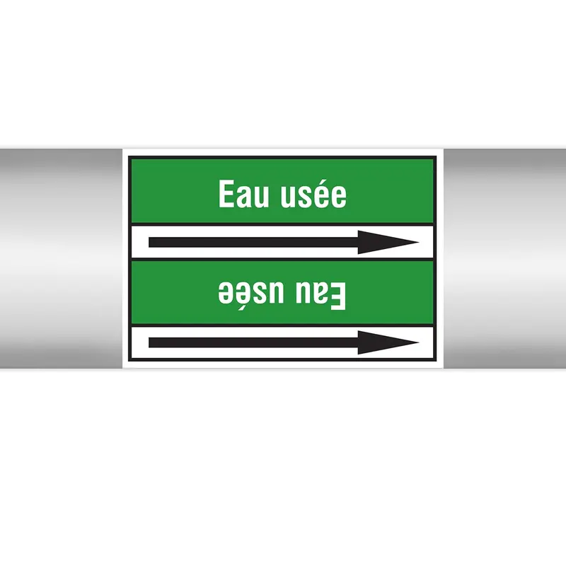 Marqueurs en rouleau continu, sans pictogramme - Eau usée (produit francophone)