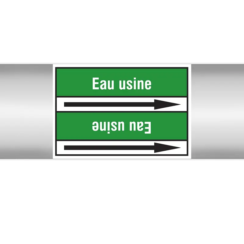 Marqueurs en rouleau continu, sans pictogramme - Eau usine (produit francophone)