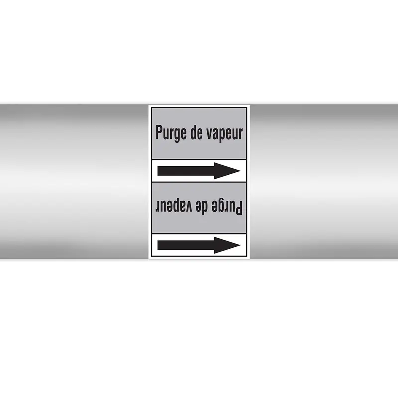 Marqueurs en rouleau continu, sans pictogramme - Purge de vapeur (produit francophone)