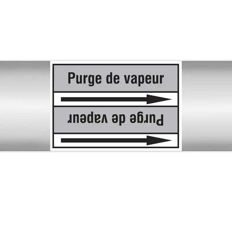Marqueurs en rouleau continu, sans pictogramme - Purge de vapeur (produit francophone)