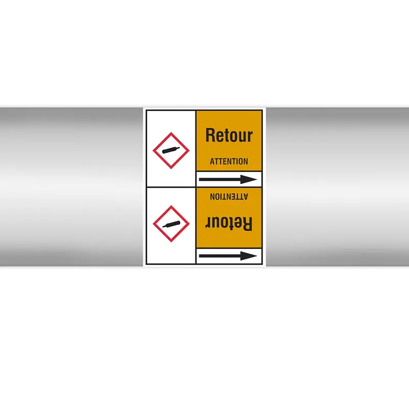 Marqueurs en rouleau continu, sans pictogramme - Retour (produit francophone)