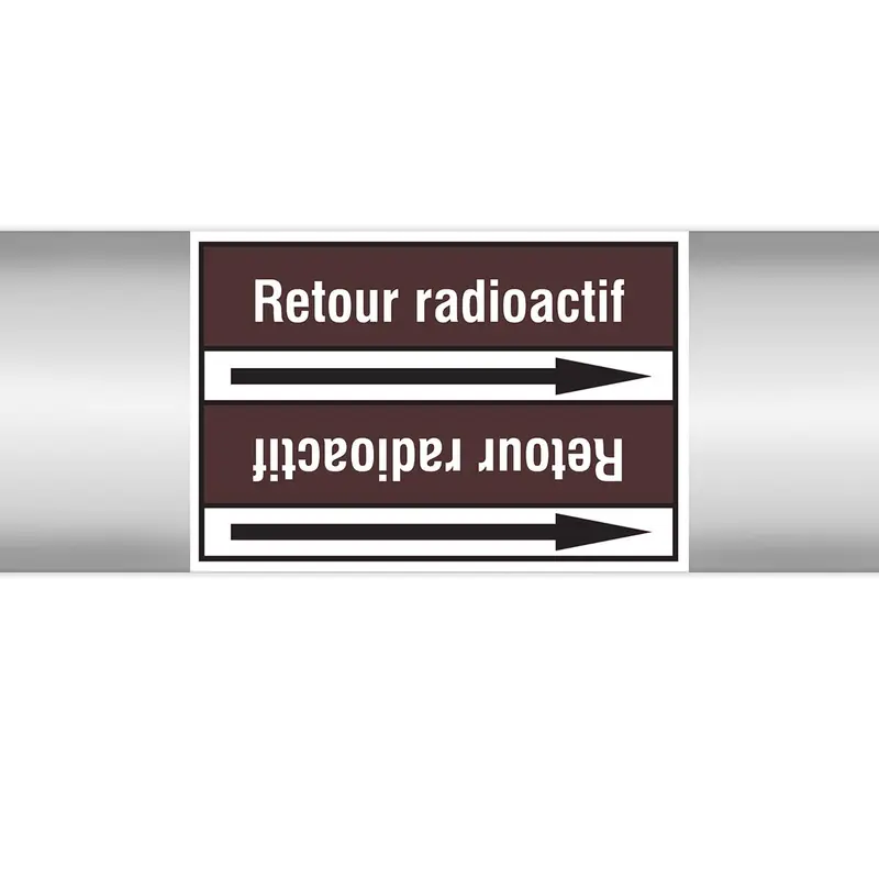 Marqueurs en rouleau continu, sans pictogramme - Retour radioactif (produit francophone)