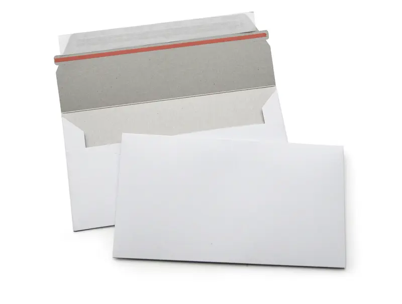 Medienversandverpackung weiß Vollpappe (PS.091) Din Lang ohne Fenster für CD und Brief