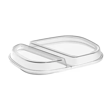 Mehrweg Menübox Deckel 2-geteilt – 236x181x26,3mm, Klar, 48 Stk.