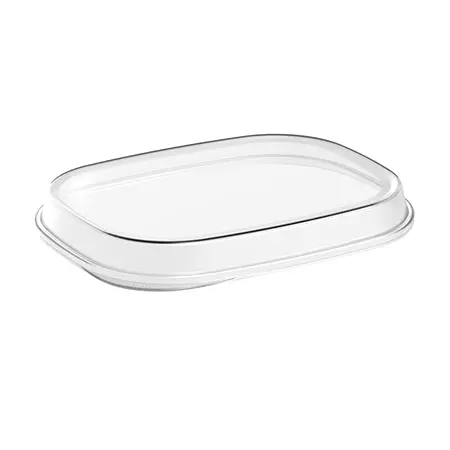 Mehrweg Menübox Deckel ungeteilt – 236x181x26,3mm, Klar, 48 Stk.