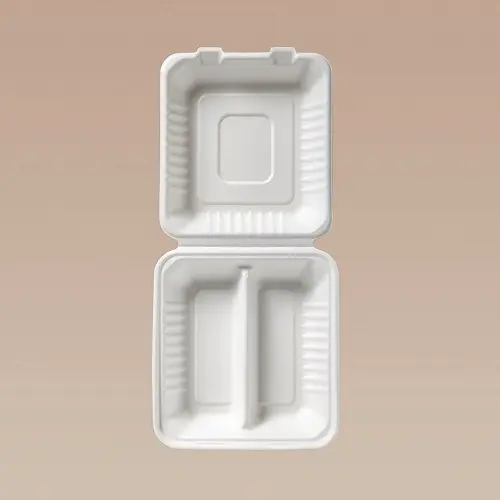 Menübox, 2-geteilt, längs, 220 x 203 x 77 mm - 200 Stk.