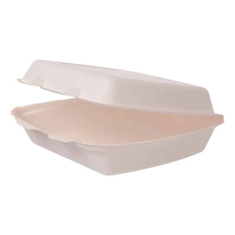 Menüboxen, Bagasse, 244x208x7mm, eco-friendly, natur