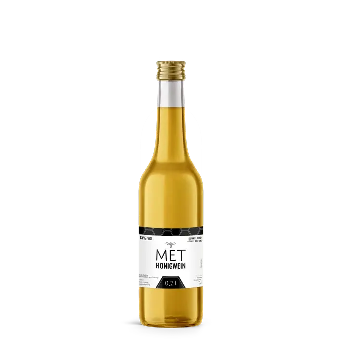 Moderner Marlo – Rechteckiges Flaschenetikett 70x60mm für 200ml Met