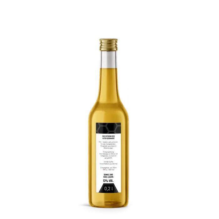 Moderner Marlo – Rechteckiges Rückenetikett 35x90mm für 200ml Met